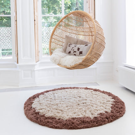 Hoogpolig vloerkleed bruin - Vloerkledenloods