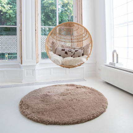 Rond hoogpolig vloerkleed - Vloerkledenloods