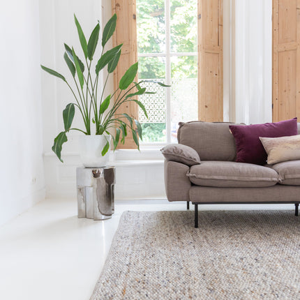 Wollen Vloerkleed Beige/Wit Gemeleerd Vik - Vloerkledenloods