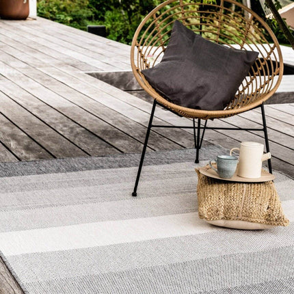Buiten vloerkleed Boa - Zwart/Wit - dubbelzijdig - EVA Interior - Vloerkledenloods