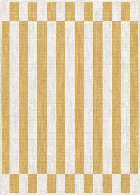 Buitenkleden - Buitenkleed Metro Stripe Geel/Okergeel - Interieur05 - Vloerkledenloods