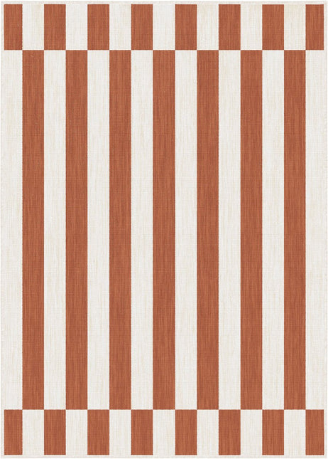 Buitenkleden - Buitenkleed Metro Stripe Roest/Wit - Interieur05 - Vloerkledenloods
