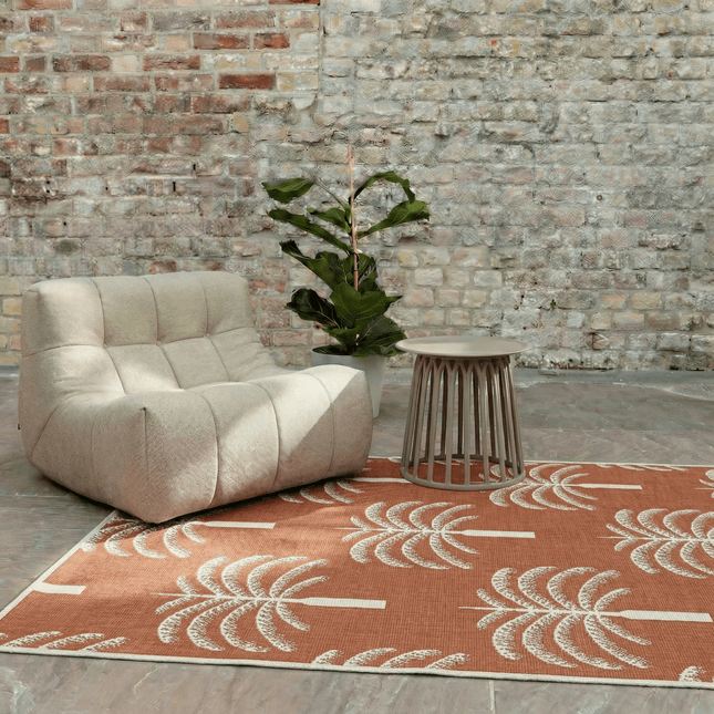 Buitenkleden - Buitenkleed Oase roest - Interieur05 - Vloerkledenloods