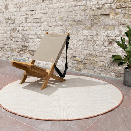 Buitenkleden - Rond buitenkleed Tone roest - Interieur05 - Vloerkledenloods