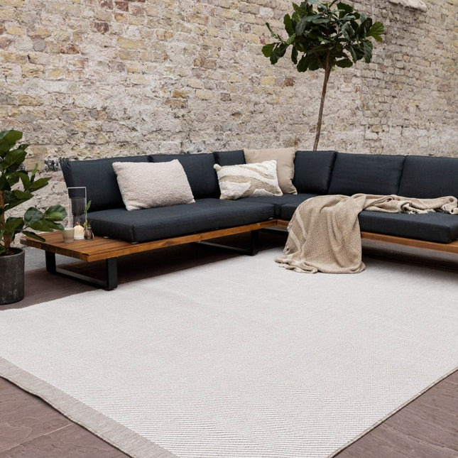 Buitenkleed Border - Naturel/Wit - dubbelzijdig - EVA Interior - Vloerkledenloods