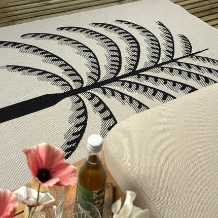 Buitenkleed Breeze zwart/wit - Interieur05 - Vloerkledenloods