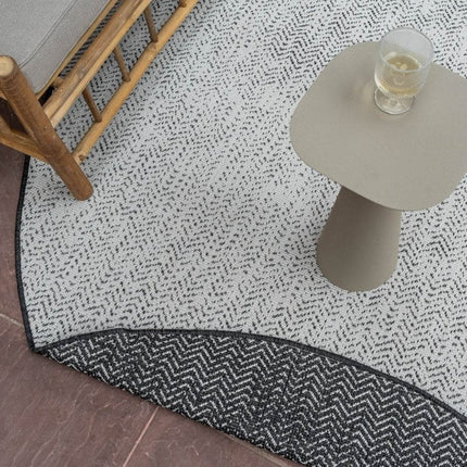 Buitenkleed Dahl Ovaal - Zwart - Dubbelzijdig - Vloerkledenloods