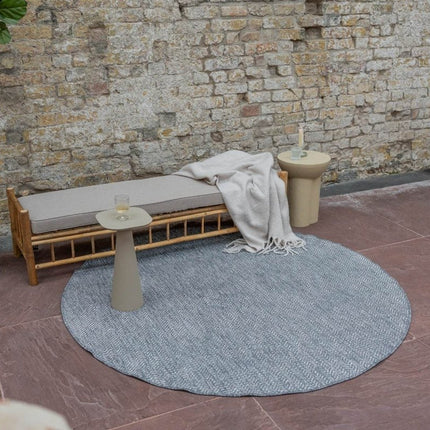 Buitenkleed Dahl Rond - Grijs - Dubbelzijdig - Vloerkledenloods