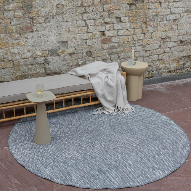 Buitenkleed Dahl Rond - Grijs - Dubbelzijdig - Vloerkledenloods