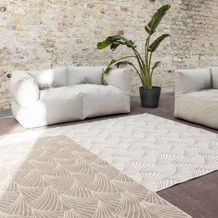 Buitenkleed Deco bruin/grijs dubbelzijdig - Vloerkledenloods