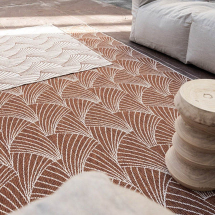 Buitenkleed Deco roest/wit dubbelzijdig - Vloerkledenloods
