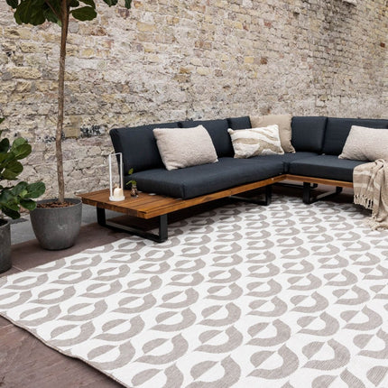Buitenkleed Esta - Naturel/Wit - dubbelzijdig - EVA Interior - Vloerkledenloods