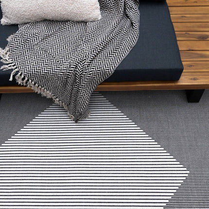 Buitenkleed Kite - Zwart/Wit - dubbelzijdig - EVA Interior - Vloerkledenloods