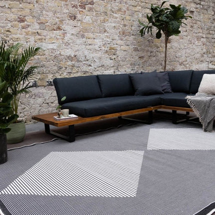 Buitenkleed Kite - Zwart/Wit - dubbelzijdig - EVA Interior - Vloerkledenloods