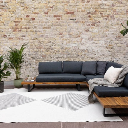 Buitenkleed Kite - Zwart/Wit - dubbelzijdig - EVA Interior - Vloerkledenloods