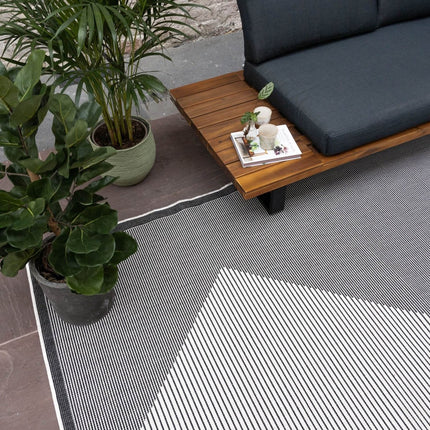 Buitenkleed Kite - Zwart/Wit - dubbelzijdig - EVA Interior - Vloerkledenloods