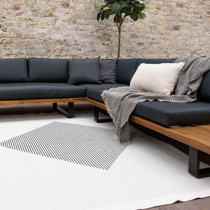 Buitenkleed Kite - Zwart/Wit - dubbelzijdig - EVA Interior - Vloerkledenloods