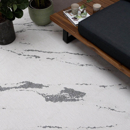 Buitenkleed Marble - Grijs/wit - dubbelzijdig - EVA Interior - Vloerkledenloods