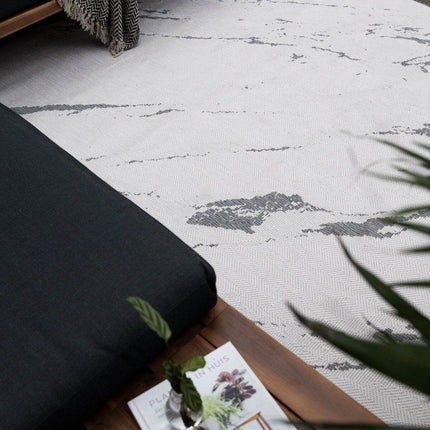 Buitenkleed Marble - Grijs/wit - dubbelzijdig - EVA Interior - Vloerkledenloods