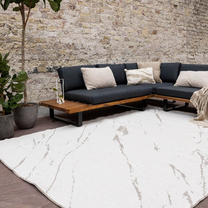 Buitenkleed Marble - Naturel/wit - dubbelzijdig - EVA Interior - Vloerkledenloods