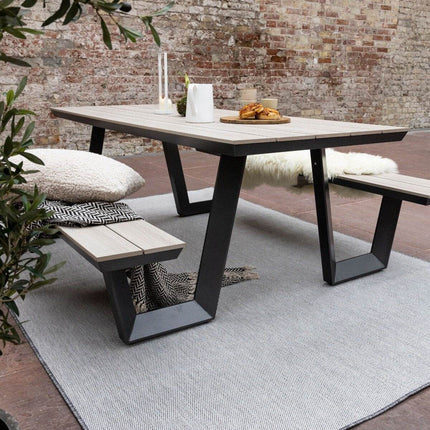 Buitenkleed Mono - Grijs/Wit - Dubbelzijdig - EVA Interior - Vloerkledenloods