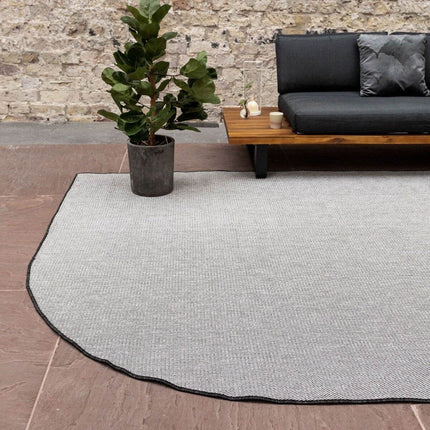 Buitenkleed Mono - Ronde hoek - Zwart/wit - dubbelzijdig - EVA Interior - Vloerkledenloods