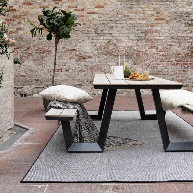 Buitenkleed Mono - Zwart/wit - dubbelzijdig - EVA Interior - Vloerkledenloods