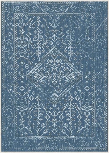 Buitenkleed Nova blauw - Interieur05 - Vloerkledenloods