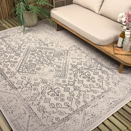 Buitenkleed Nova zwart/wit - Interieur05 - Vloerkledenloods