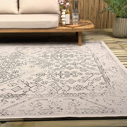 Buitenkleed Nova zwart/wit - Interieur05 - Vloerkledenloods