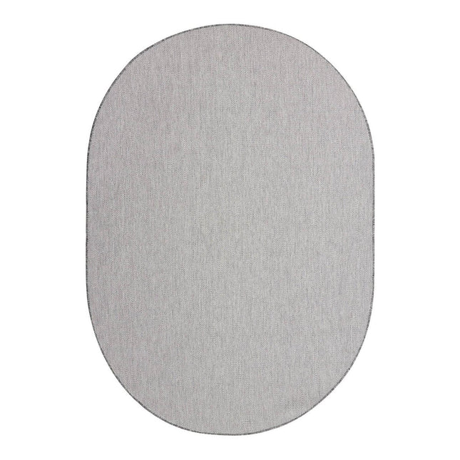 Buitenkleed Ovaal Mono - Grijs/Wit - Dubbelzijdig - EVA Interior - Vloerkledenloods