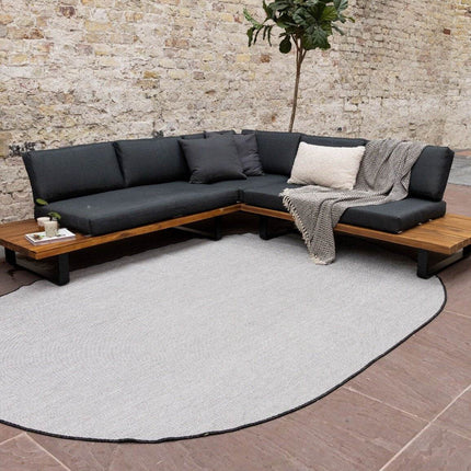 Buitenkleed Ovaal Mono - Zwart/Wit - Dubbelzijdig - EVA Interior - Vloerkledenloods