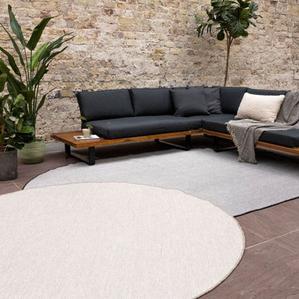 Buitenkleed Ovaal Mono - Zwart/Wit - Dubbelzijdig - EVA Interior - Vloerkledenloods