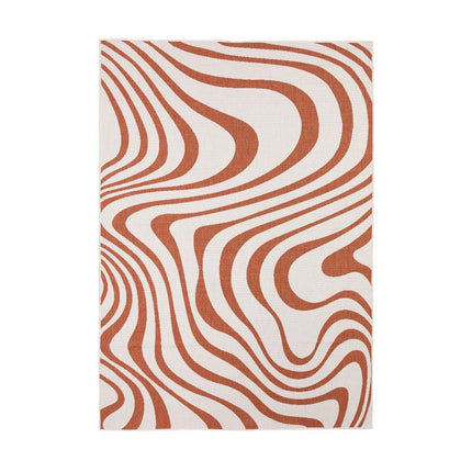 Buitenkleed Swirl Rechthoek - Roest - Dubbelzijdig - Vloerkledenloods