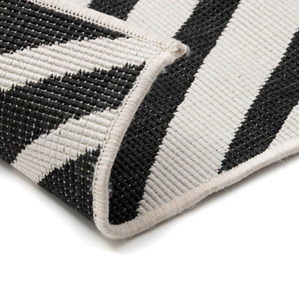 Buitenkleed Swirl Rechthoek - Zwart - Dubbelzijdig - Vloerkledenloods