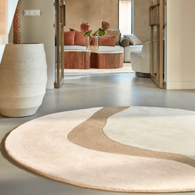 Ensuite By Brinker rond vloerkleed Organix Blush 620 - Vloerkledenloods