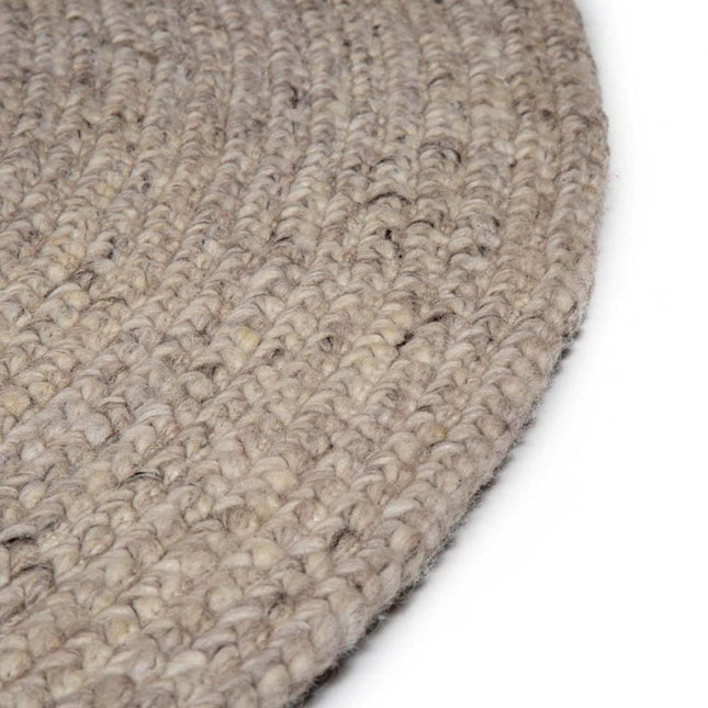 Feelgood by Brinker rond wollen vloerkleed Bellano grijs 814 - Vloerkledenloods