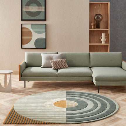 Feelgood by Brinker vloerkleed Fano Girare green - Vloerkledenloods