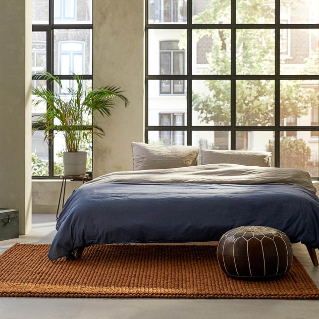 Feelgood by Brinker wollen vloerkleed New Loop bruin 631 - Vloerkledenloods