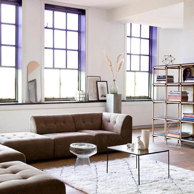 HKliving berber wollen vloerkleed zwart/wit - Vloerkledenloods