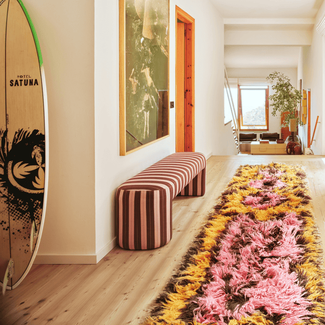 HKliving fluffy loper South Beach 80x360cm - Vloerkledenloods