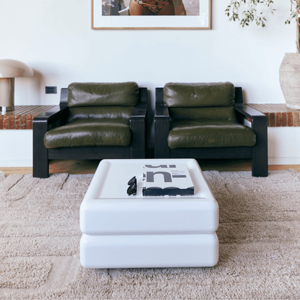 HKliving getuft wollen vloerkleed Limestone - Vloerkledenloods