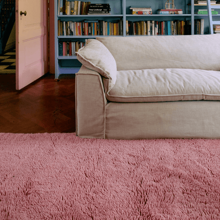 HKliving hoogpolig vloerkleed pink 150x240cm - Vloerkledenloods