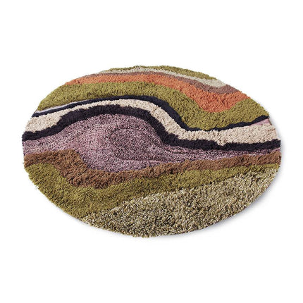 HKliving rond gewoven vloerkleed gradient 150cm - Vloerkledenloods