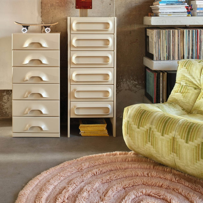 HKliving rond wollen vloerkleed softpink 150cm - Vloerkledenloods