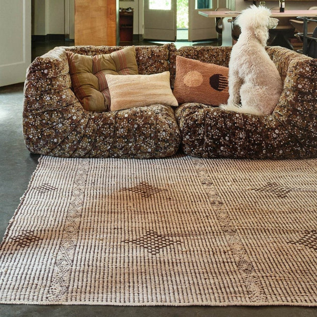 HKliving rustic jute vloerkleed 200x200cm - Vloerkledenloods