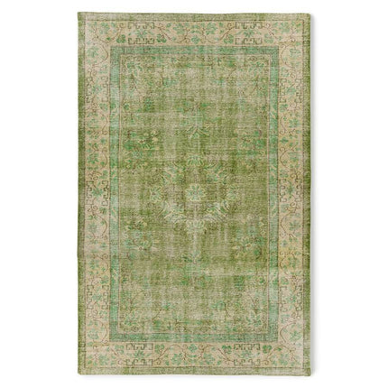 HKliving wol geknoopt vloerkleed groen 200x300cm - Vloerkledenloods