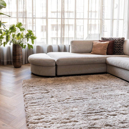 Hoogpolig vloerkleed Fender wit/creme - Vloerkledenloods