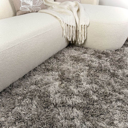 Hoogpolig vloerkleed Nika antraciet polyester - Interieur05 - Vloerkledenloods