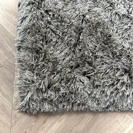 Hoogpolig vloerkleed Nika antraciet polyester - Interieur05 - Vloerkledenloods